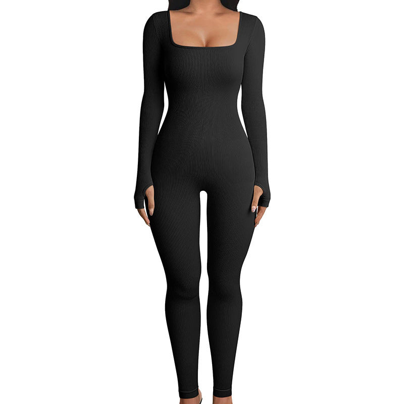 Seamless Jumpsuit Long Sleeve Shapewear Hip Lift Yoga Jumpsuit Sports Jumpsuit Bodysuits